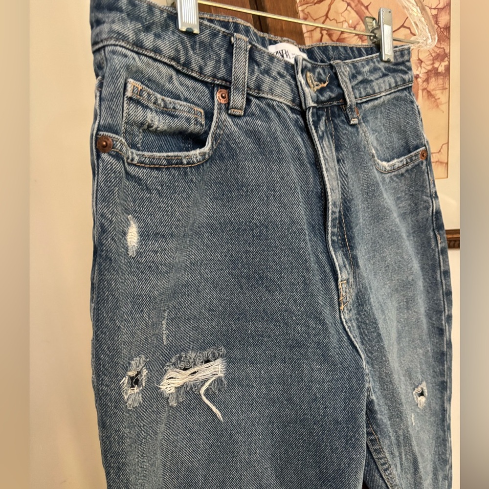 Zara pre-Loved Women’s Blue Denim Jeans Size 4 - Picture 3 of 10